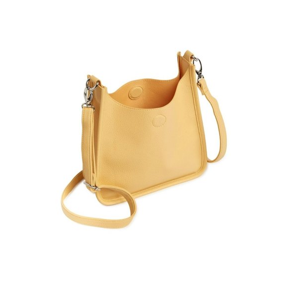 NWT No Boundaries Crossbody bag dual straps Yellow mini tote bucket purse - Picture 3 of 5